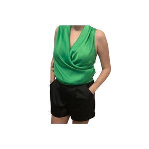GREEN SLEEVELESS SHIRT